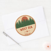 Sticker Rond West Elk Wilderness Colorado (Enveloppe)