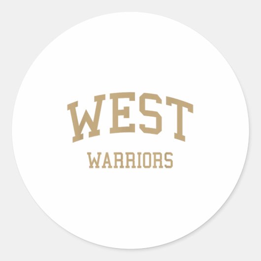 Sticker Rond West High School A Torrance Ca Retro Sports (Devant)