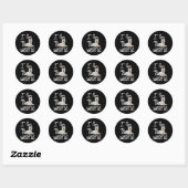 Sticker Rond West Highland Terrier J'adore mon Westie (Feuille)