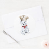 Sticker Rond West Highland White Terrier Chef (Enveloppe)