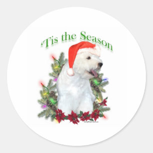 Sticker Rond West Highland White Terrier "Tis