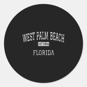 Sticker Rond West Palm Beach Floride Fl Vintage