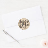 Sticker Rond Western Cowboy fête d'anniversaire (Enveloppe)