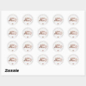 Sticker Rond Western Cowboy Pays Mariage rustique (Feuille)