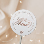 Sticker Rond Western Cowboy Pays Mariage rustique<br><div class="desc">Autocollant rond Rustique Mariage rustique Western Cowboy Country</div>