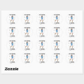 Sticker Rond Western "Line Dancing Cowgirl" (Feuille)