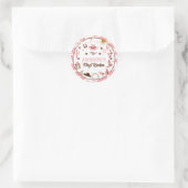 Sticker Rond Western Premier Rodéo fille 1er Anniversaire rose (Sac)