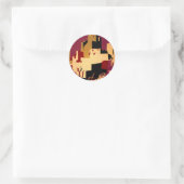 Sticker Rond Western Southwest Pueblo WPA National (Sac)