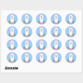 Sticker Rond Westie (Feuille)