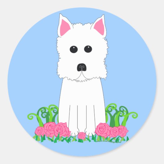 Sticker Rond Westie (Devant)
