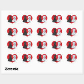 Sticker Rond Westie et Scottie Valentine (Feuille)