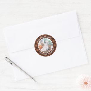 Sticker Rond Westie Recherche vers le profil B