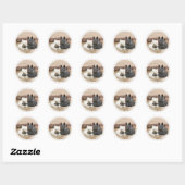 Sticker Rond Westie & Scottie Ensemble Automne (Feuille)