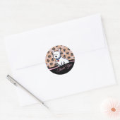 Sticker Rond Westie Terrier Merci (Enveloppe)