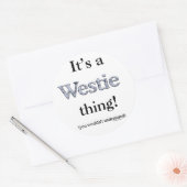 Sticker Rond Westie Thing (Enveloppe)