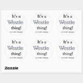 Sticker Rond Westie Thing (Feuille)