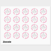 Sticker Rond Westies West Highland Terrier Motif rose (Feuille)
