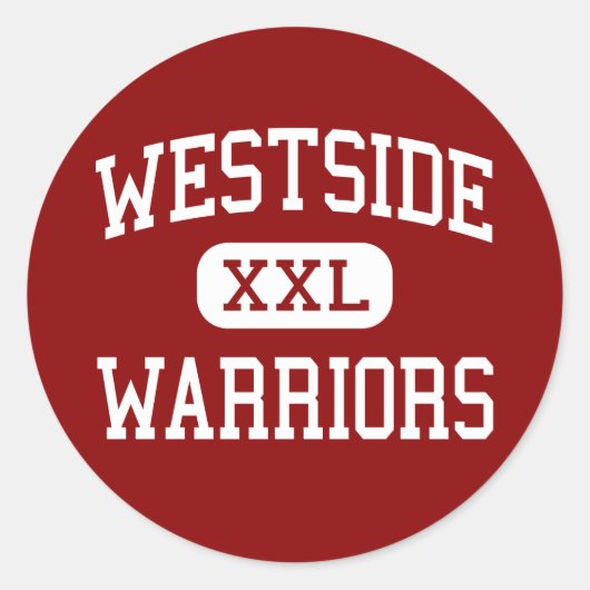 Sticker Rond Westside - Guerriers - Lycée - Omaha Nebraska (Devant)