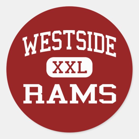 Sticker Rond Westside - Rams - High - Anderson Caroline du Sud (Devant)
