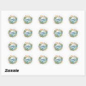 Sticker Rond Whale Garden (Feuille)