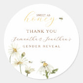 Sticker Rond What Will Baby Be Gender Reveal (Devant)