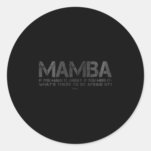 Sticker Rond What's There To Be Afraid Of_ Basketball Court Mot (Devant)