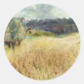 Sticker Rond Wheatfield par Auguste Renoir (Devant)