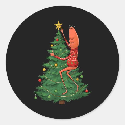 Sticker Rond Where Is Jimbo James Marcus The Worm Christmas (Devant)