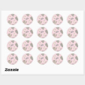 Sticker Rond Where the Wild Things Are Pink Star Pattern (Feuille)