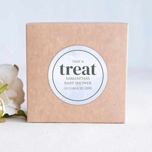 Sticker Rond Whimsical Blue Water Summer Pool Treat