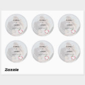 Sticker Rond Whimsical Citrus White & flower wedding (Feuille)