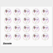 Sticker Rond Whimsical Fairy Magique Anniversaire Merci (Feuille)