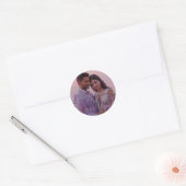 Sticker Rond Whimsical Happy Jamais Après Mariage Photo (Enveloppe)