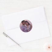 Sticker Rond Whimsical Happy Jamais Après Mariage Photo (Enveloppe)
