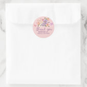 Sticker Rond Whimsical il me donne papillons nuptiale Douche (Sac)