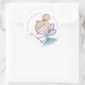 Sticker Rond Whimsical Magique Fairy Merci Anniversaire (Sac)