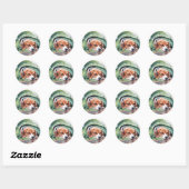 Sticker Rond Whimsical Rainy Day Leaf Beagle de couverture (Feuille)
