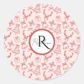 Sticker Rond Whimsical rose (Devant)