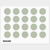 Sticker Rond Whimsical Sage Green Cafe Bébé Douche 1 1/2" (Feuille)