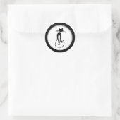 Sticker Rond Whimsical Skinny Chat noir (Sac)