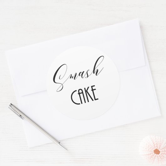 Sticker Rond Whimsical "Smash Cake" (Enveloppe)