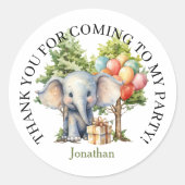 Sticker Rond Whimsical Watercolor Forest Birthday (Devant)