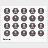 Sticker Rond Whimsical Winter Onederland 1er Anniversaire Nom (Feuille)