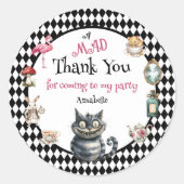 Sticker Rond Whimsical Wonderland Birthday Party (Devant)