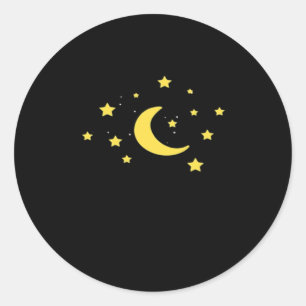 Sticker Rond Whimsigoth Night Sky Sun Moon Witchy