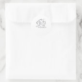 Sticker Rond Whimsigoth Nuages Lune Witchy Classic (Sac)
