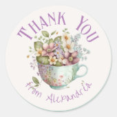 Sticker Rond WhimssFleur sauvage Fairytale Tea Party (Devant)