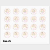 Sticker Rond Whimssmagic pastel unicorn anniversaire merci (Feuille)