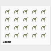 Sticker Rond Whippet (Feuille)