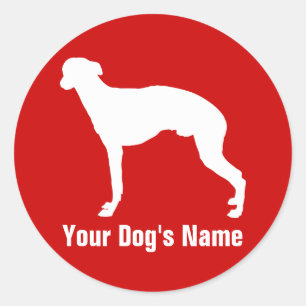 Sticker Rond Whippet ♥ ペ